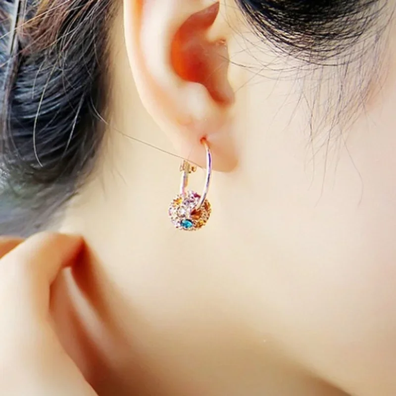 Fashion Trend Earrings Zircon Pendant Earrings Shiny Earrings for Women\'s Wedding Betrothal Bride Jewelry Birthday Gift