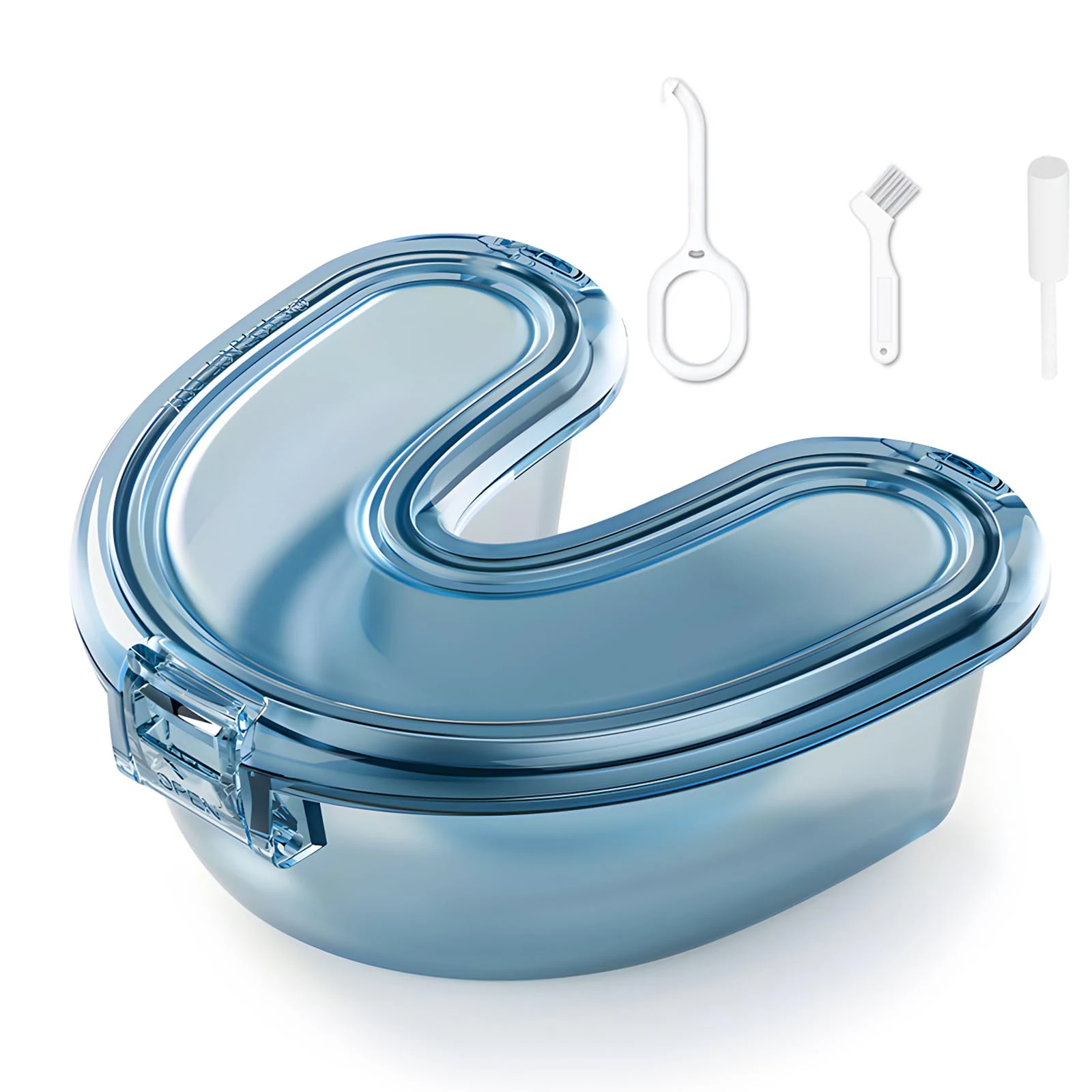 Etui podróżne Uchwyt na protezę w kształcie litery U Szczelne etui Invisalign Aligner z narzędziem do usuwania Szczotka Materiały ortodontyczne