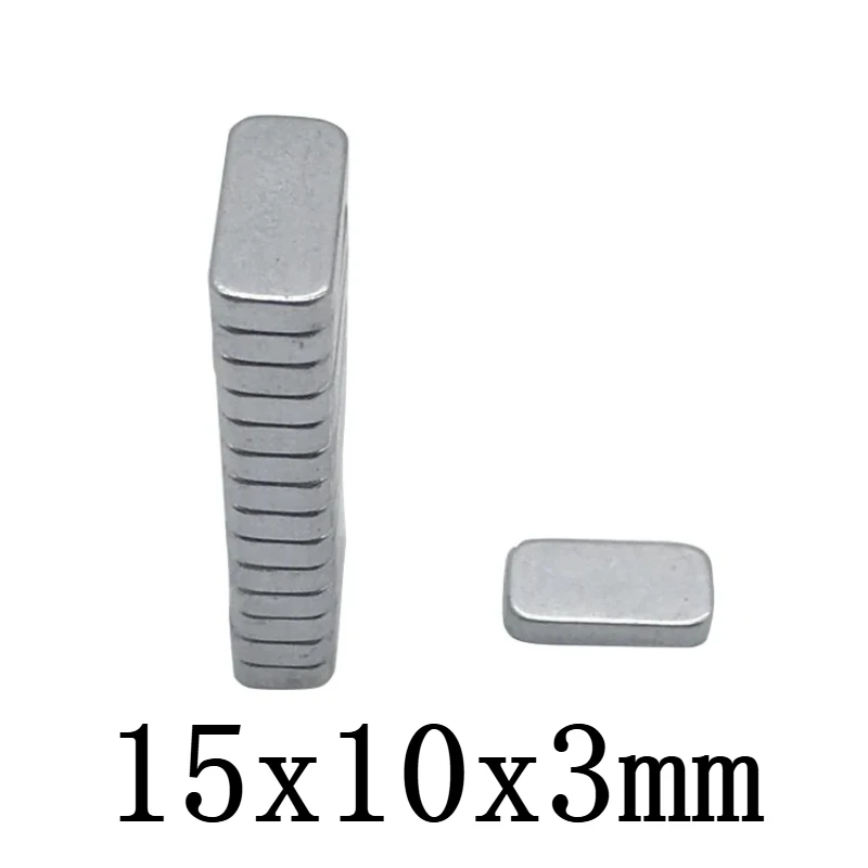 15x10x3 Block Powerful Magnet 15x10x3mm Square Sheet  Magnet 15*10*3mm For Home Refrigerators, Offices DIY