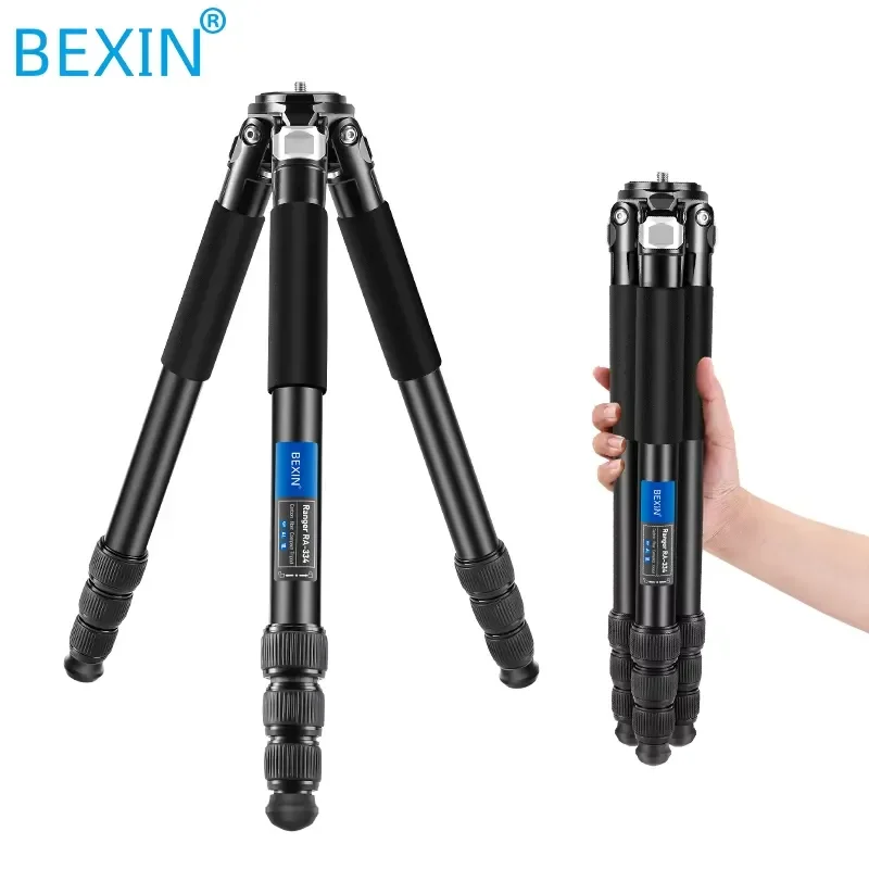 BOLRZO BEXIN new aluminum alloy numerical control machining tripod Professional camera tripod with 1/4 and 3/8 conversion