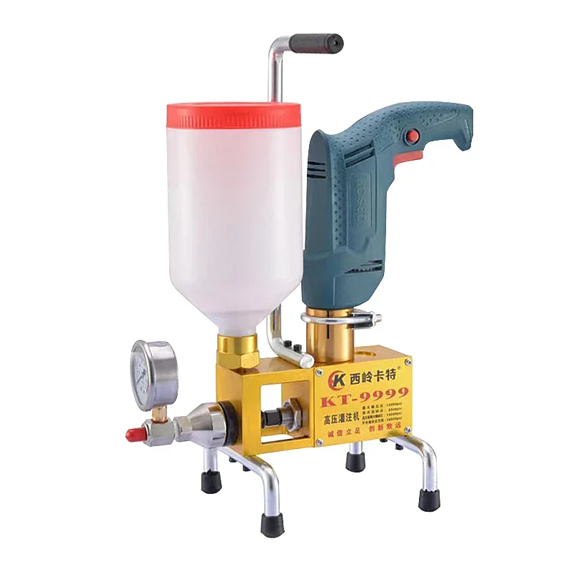 900W Epoxy Injection Pump Epoxy / Polyurethane Foam Grouting Machine Steel Hose Concrete Repair Crack 999 High Quality Grout