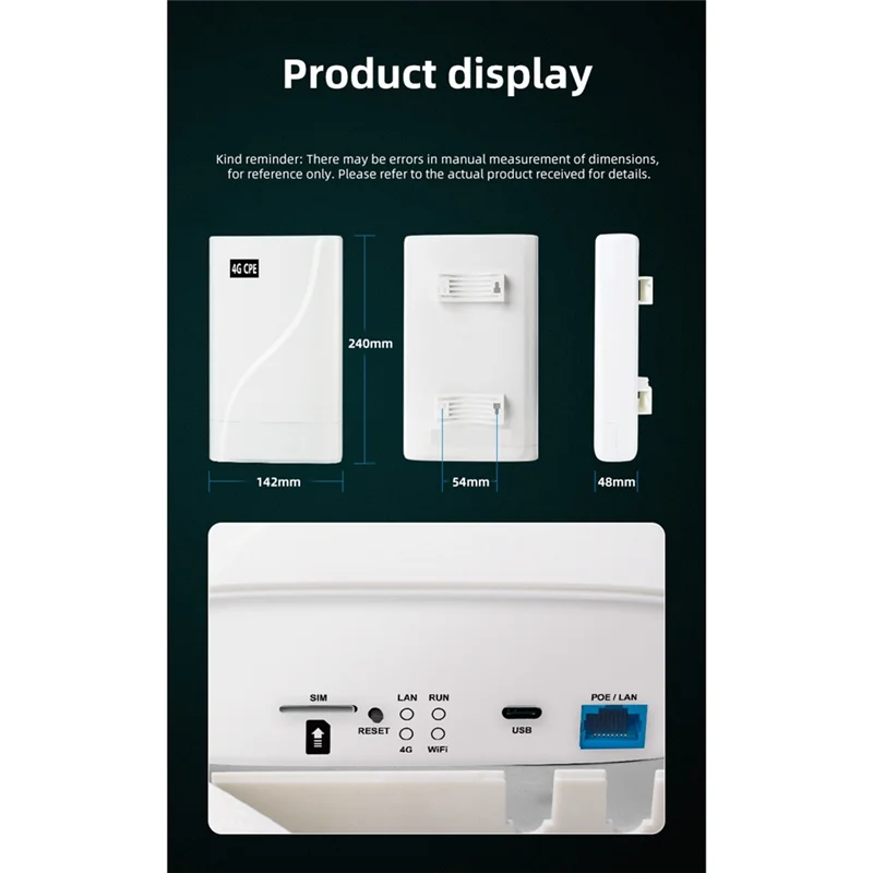router-wifi-4g-cpe-esterno-impermeabile-300mbps-wireless-a-wired-router-wireless-4g-ripetitore-wifi-alimentazione-poe-spina-americana-facile-da-usare