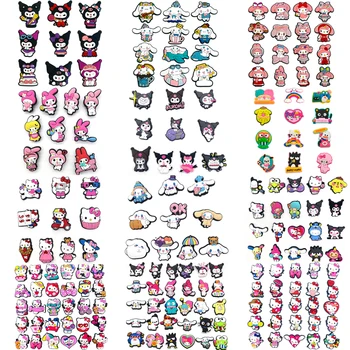 Sanrio 시리즈 정장 구두 매력 Hellokitty Kuromi 내 멜로디 세트 나막신 용 구두 매력 신발 액세서리 친구 선물용 매력