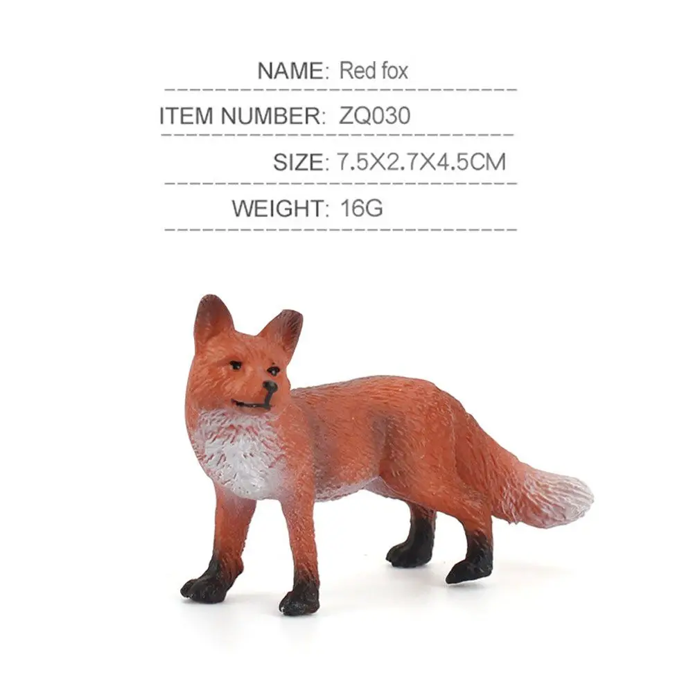 Squirrel Fox Cake Toppers Home Decor Artificial Animals Figures Miniature