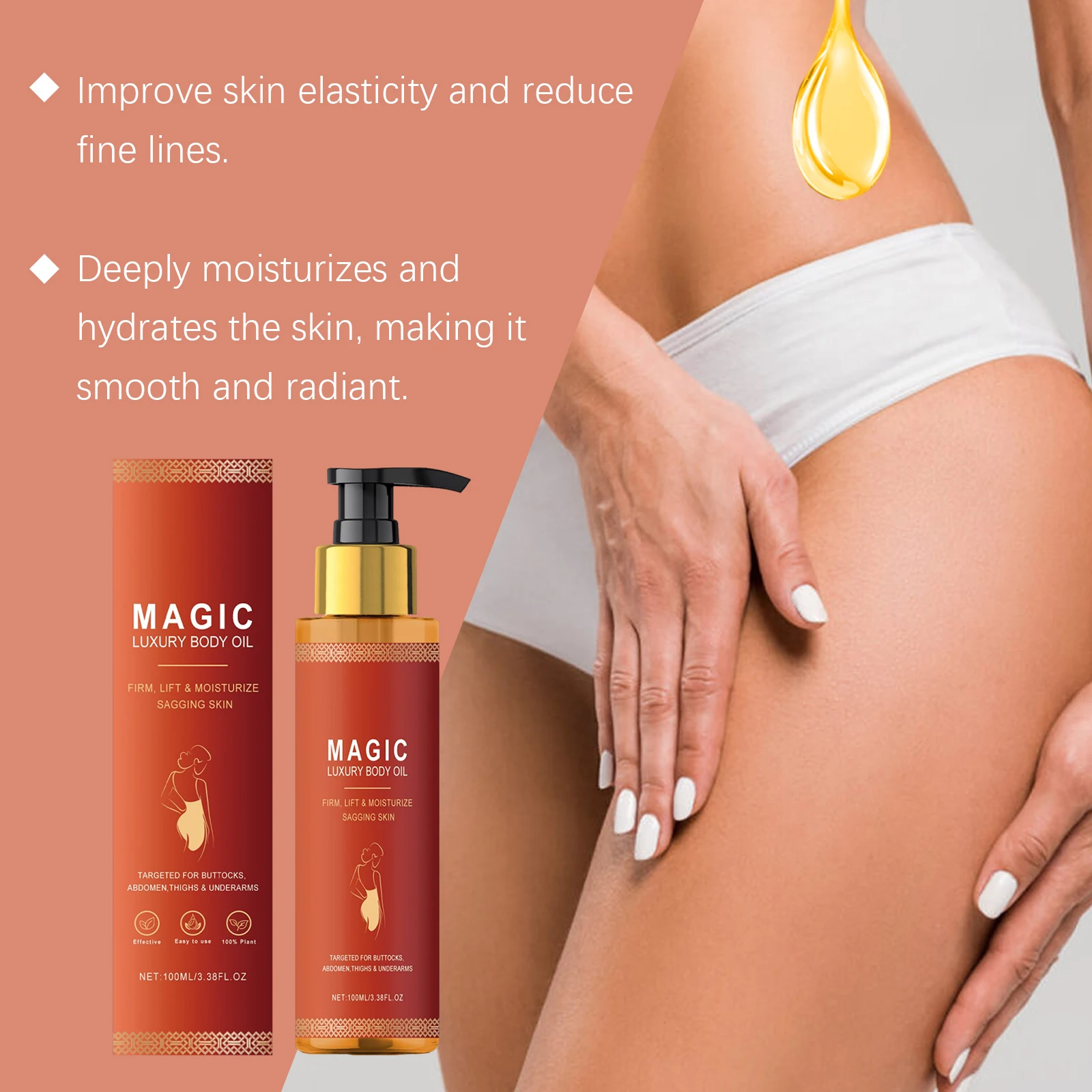 زيت ترطيب الجسم لشد البشرة وتحسين الجفاف والخشن والترهل وتفتيح البشرة بشكل سلس وتجديد شبابها مصل العناية بالبشرة #6