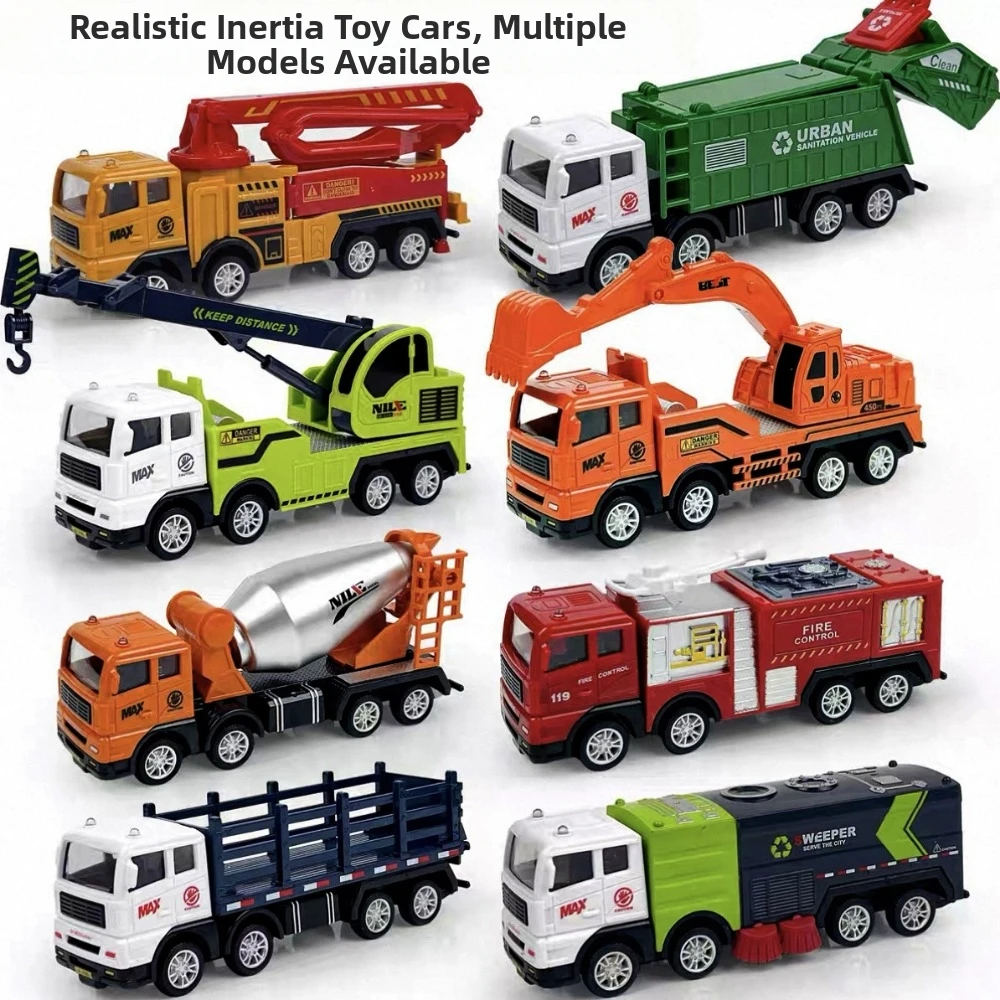 

Пластиковые инженерные транспортные средства, устойчивые к падениям, детские коллекционные подарки: трактор, экскаватор, бульдозер, 10 моделей