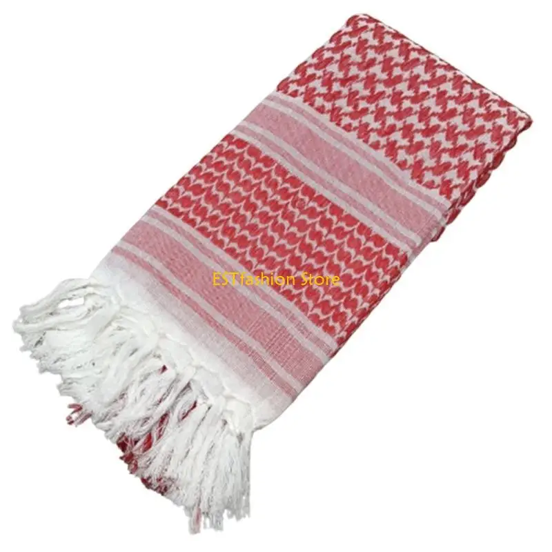 

Y5GC Arab Praying Scarf Shemagh Scarf Arabian Dubai Headscarf Ethnic Head Covering