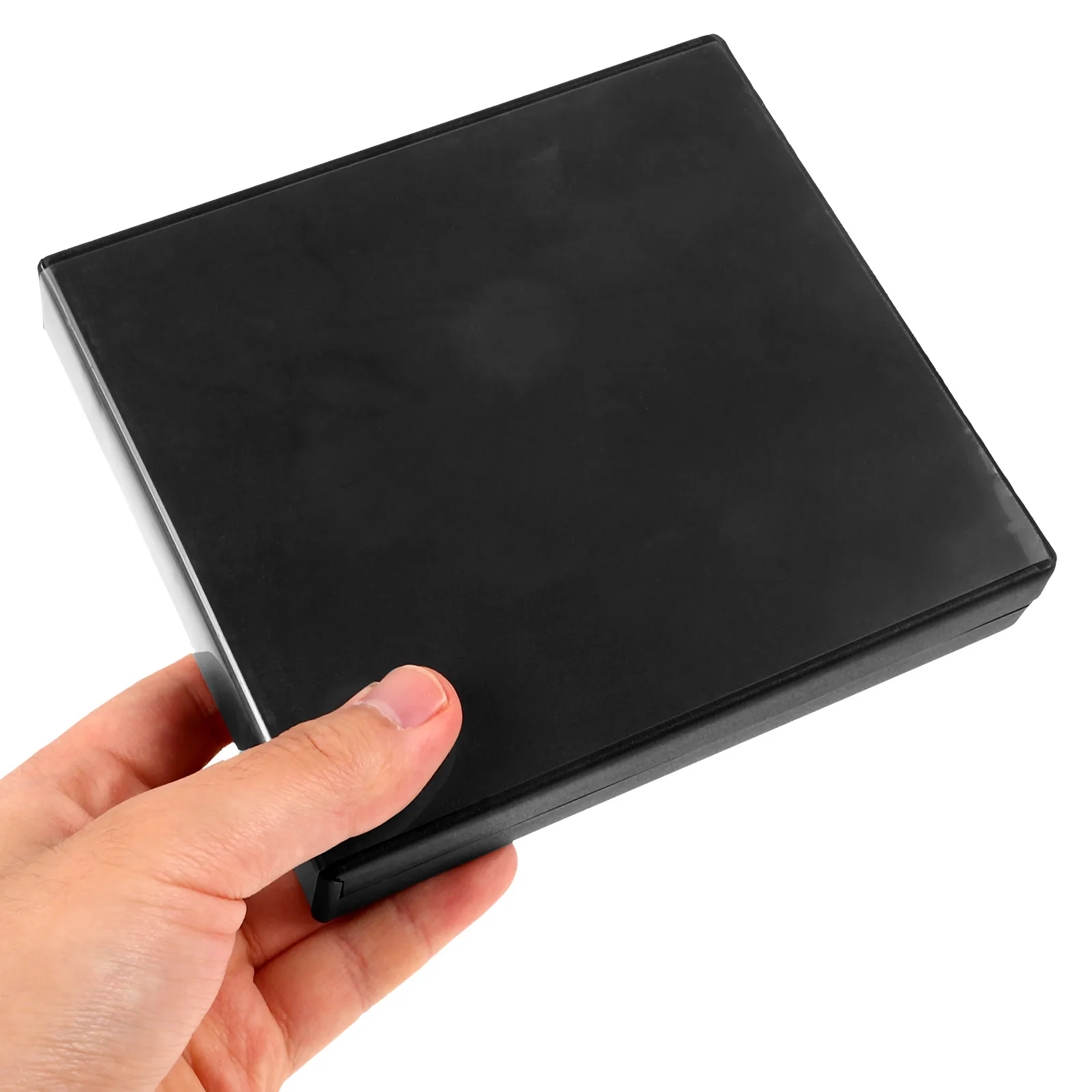 

12pcs DVD Box CD Cases 25mm Black 12 Discs Reusable Clear ganizer Wedding Music Album VCD Packaging CD Boxes Storage Rack