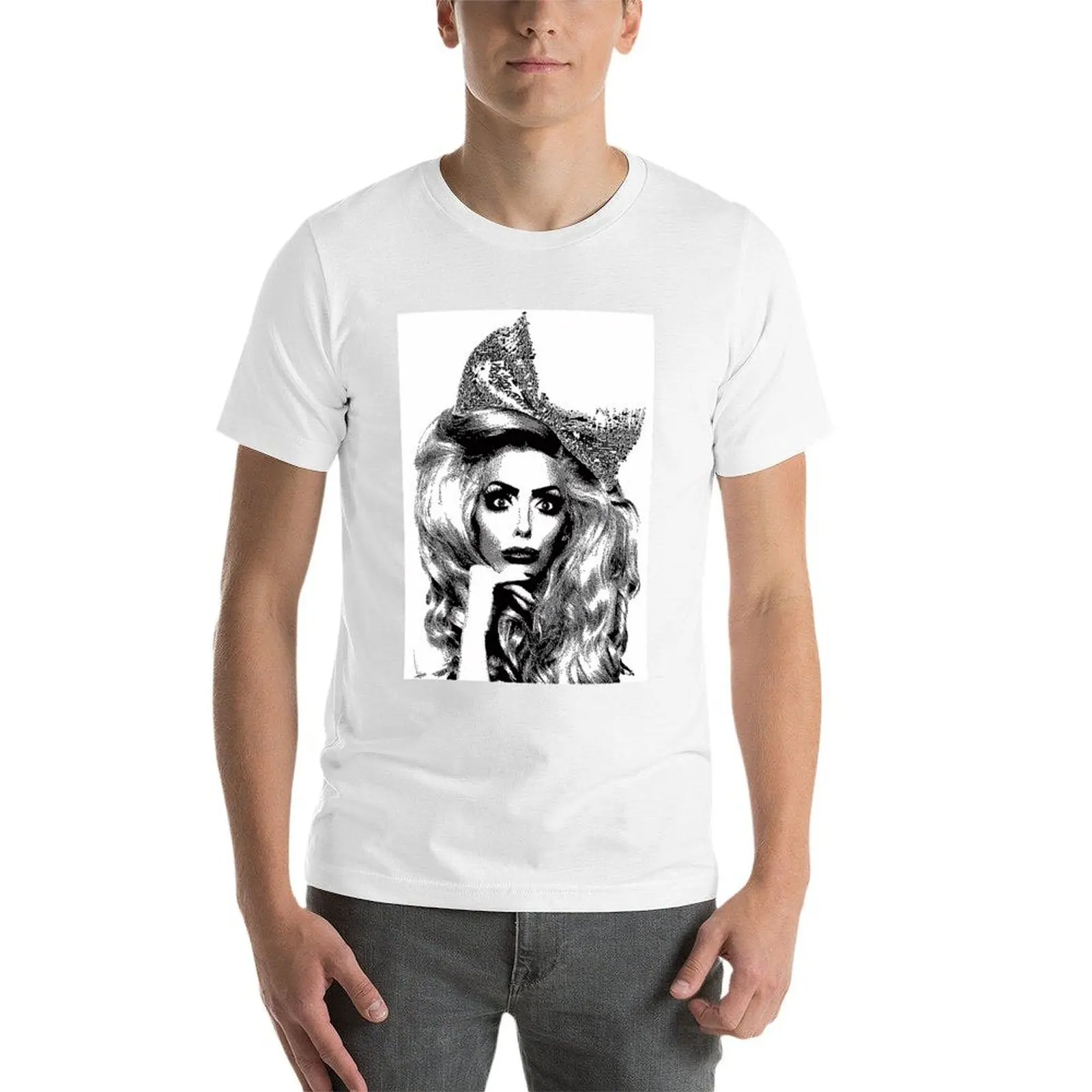 أليسا إدواردز النقاط الكلاسيكية تي شيرت رجل التي شيرت القطن تي شيرت رجل 100% تي شيرت