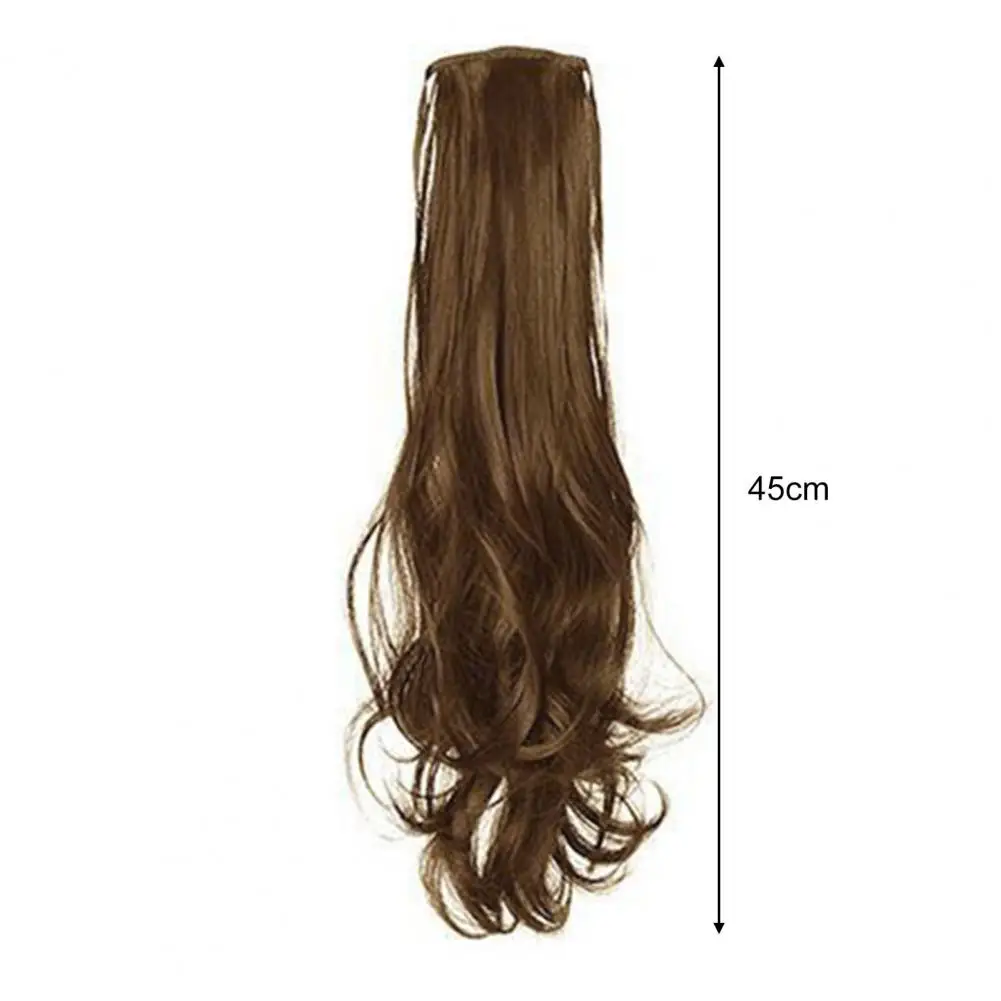 Synthetic Ponytail Hair Extension Clip in Fake Wig Hairpiece Wrap Around Pigtail Long Smooth Overhead Girls Curly wigs cosplay