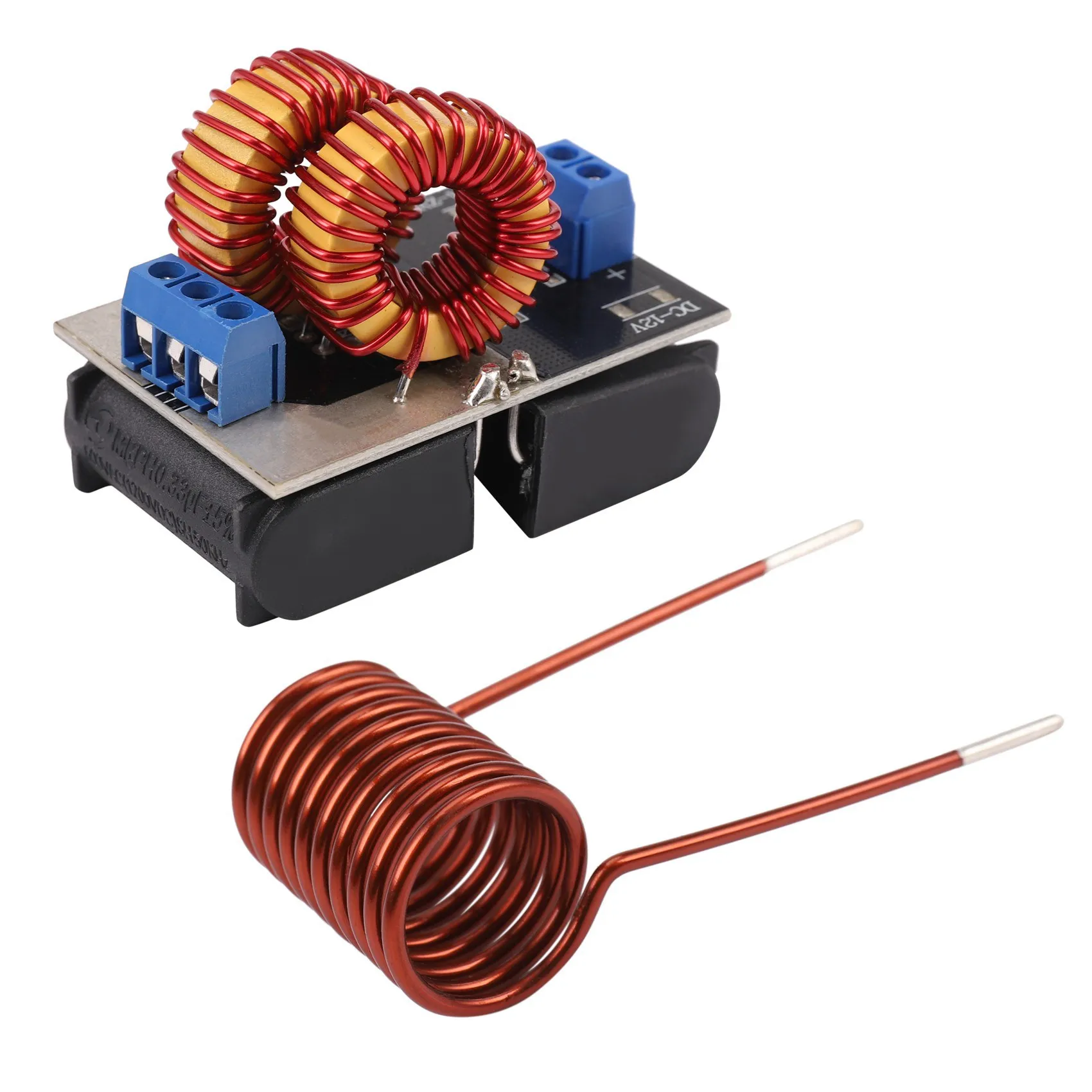 2X 5V-12V Low Voltage ZVS Induction Heating Power Supply Module + Heater Coil DT-AT64