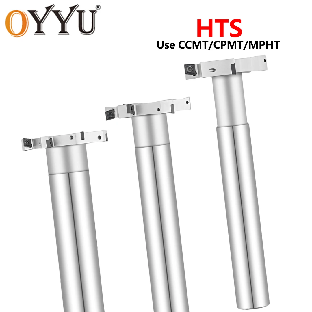 

OYYU T-slot Shank Tools Cutter HTS H10 H12 Three Sides CNC Holder Carbide Inserts CCMT060204 CPMT080204 2T 4T 6T 8T 10T 18-120mm