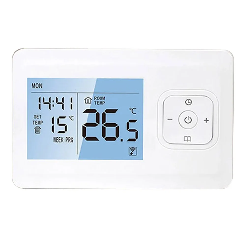 

AC230V 50/60Hz Boiler Thermostat Wall-mounted Thermostat Accurate Temperature Child Lock IP20 Protection Grade