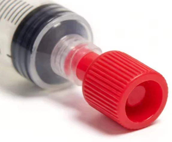 50/100Pcs Red Combi-Cap, Male & Female Luer Lock Closure, Sterile Individually Packed, ABS Medical Combi Stopper