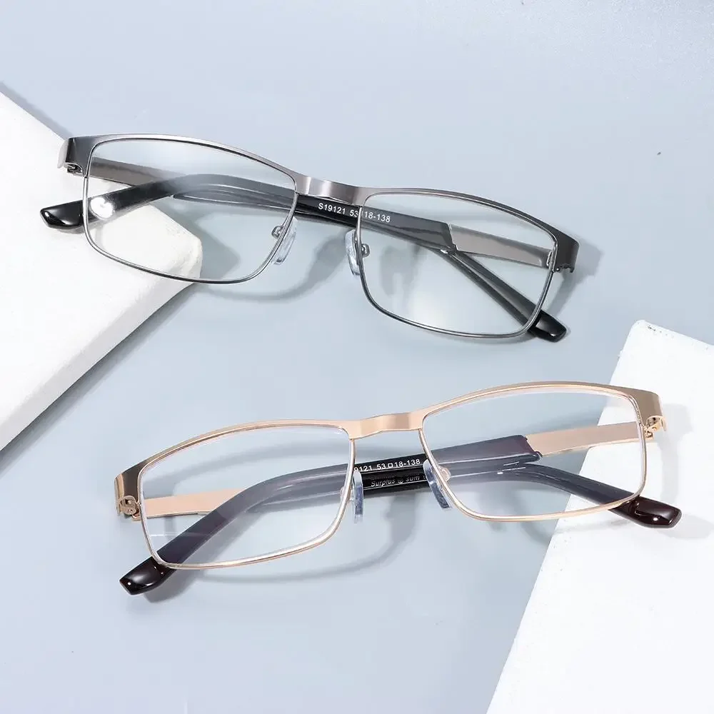 

Stainless Steel Men Business Reading Glasses Men's Presbyopic Optical Glasses Anti Blue Light Computer Readers +1.0 ~ 4.0