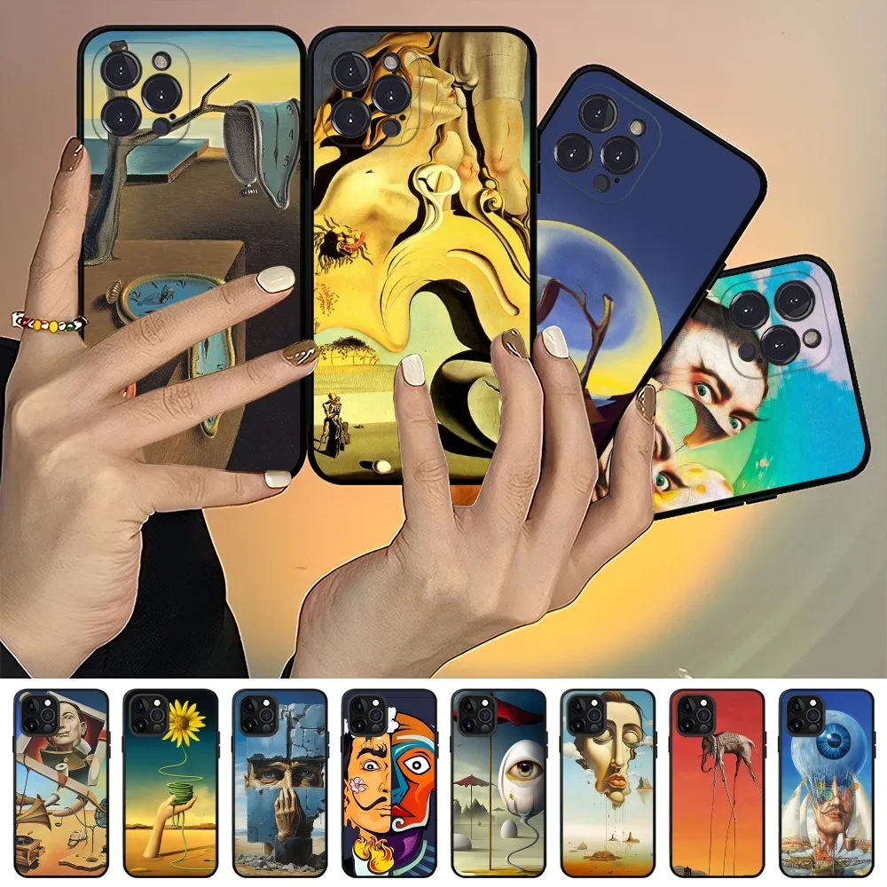 Art Salvador Dali Phone Case For IPhone 15 14 13 12 Mini 11 Pro XS Max X XR SE 6 7 8 Plus Soft Silicone Cover