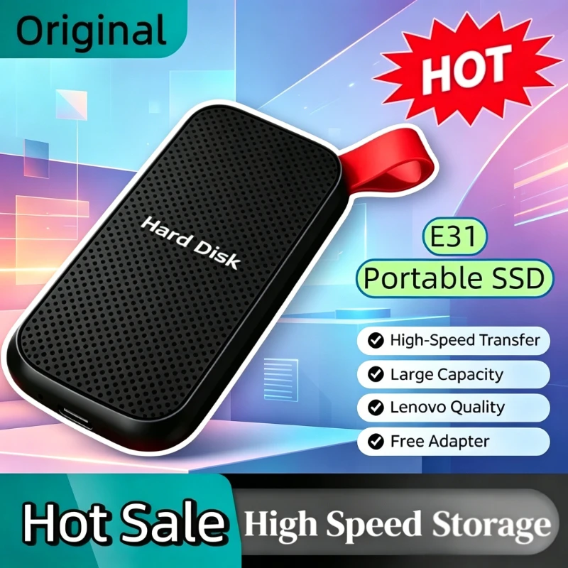 

【Brand+】Original USB 3.1 E31 Portable External Storage Drive SSD Mobile Multifunctional Hard Disk for Laptop Phone Gaming Data
