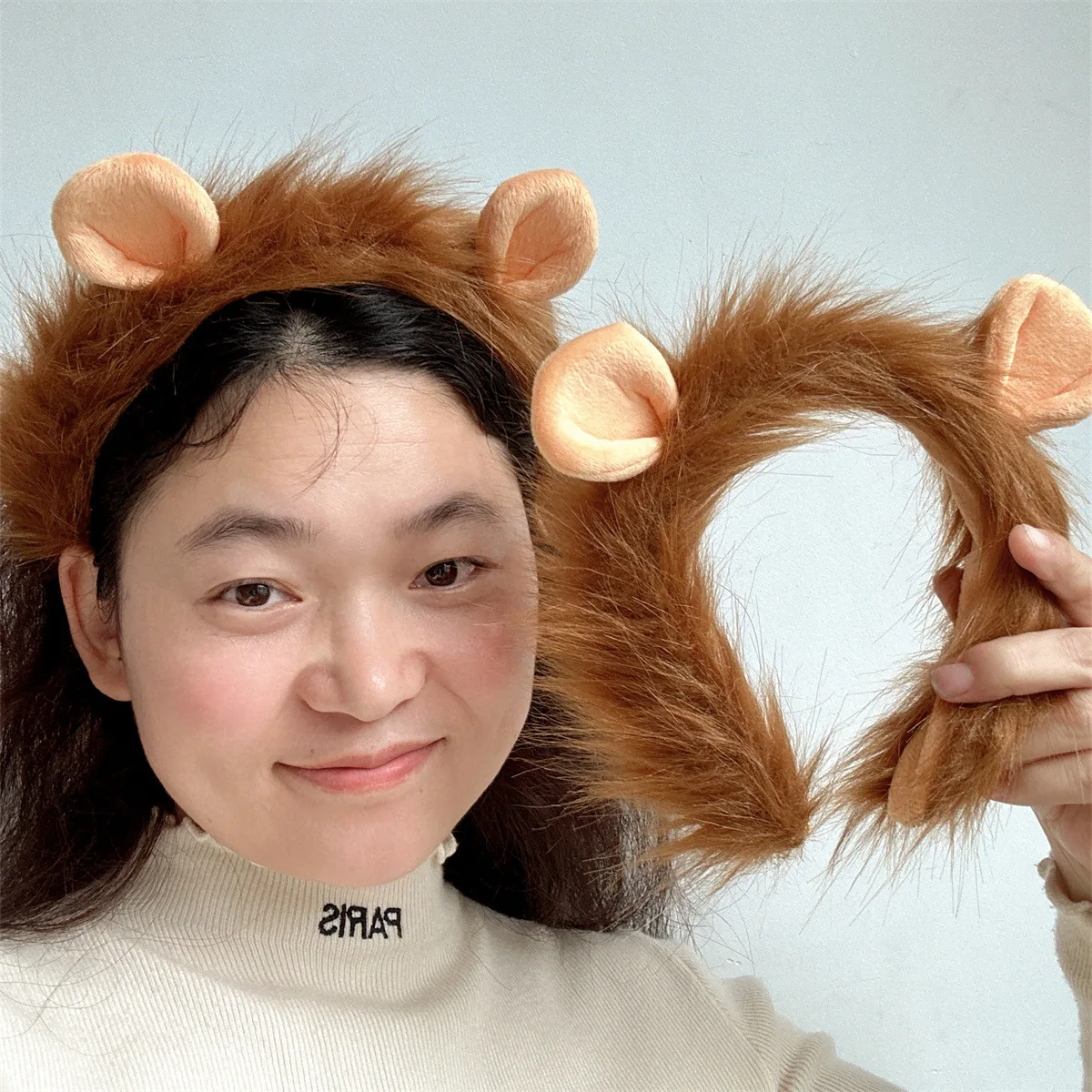 Rei da floresta grande leão bandana animal masquerade adereços leão bandana chapelaria