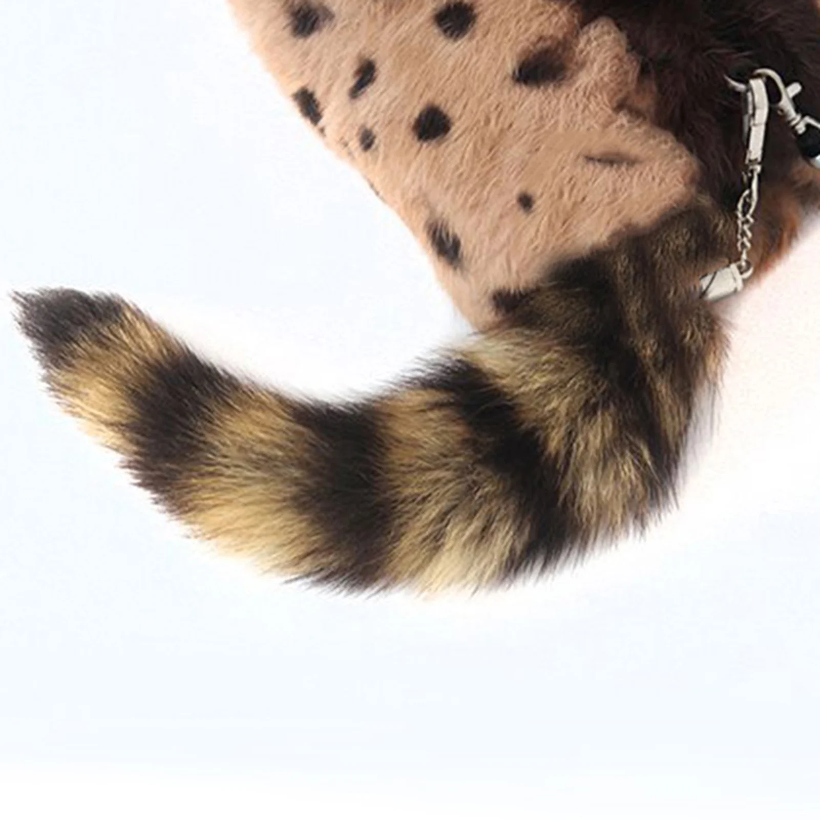 Plush-Fox Tail Keychain Furry 2024 Y2K Keyring Keychain 28cm Animal Tail Key-Pendant Cute Key Chains Bag Decoration Couple Gifts