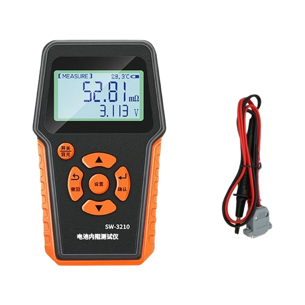 SW3210 Internal Resistance Tester For Batteries With Voltage & Temp Measurement, Backlit Dual Display & Auto Shutdown