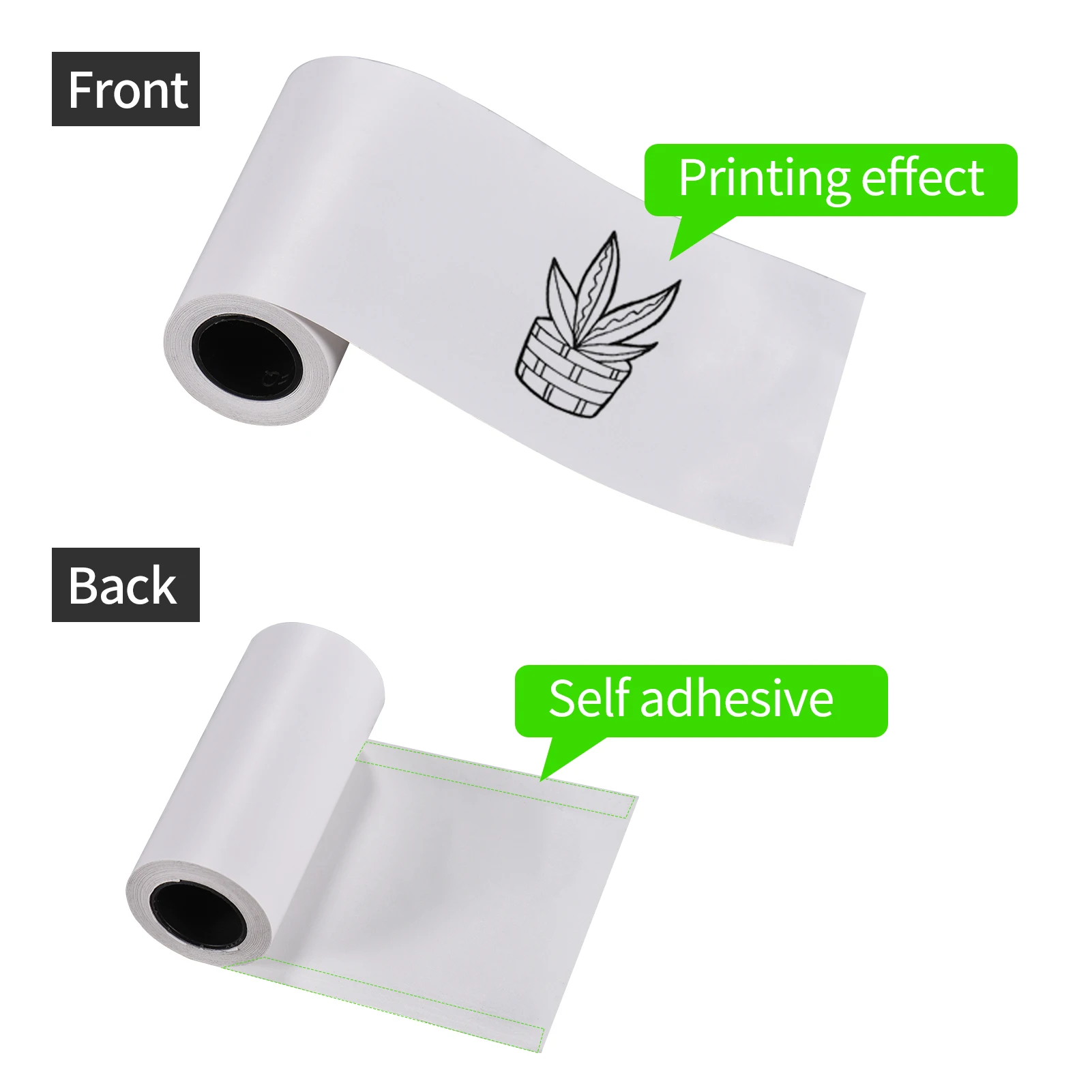 5 Rolls Of 57*25mm Printer Paper Can Print Self-Adhesive Thermal Paper Rolls To Print Photos