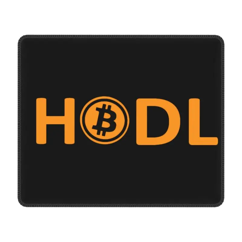 Bitcoin Hodl Laptop Mouse Pad Square Mousepad with Stitched Edges Anti-Slip Rubber Crypto Currency Gaming Computer PC Desk Mat