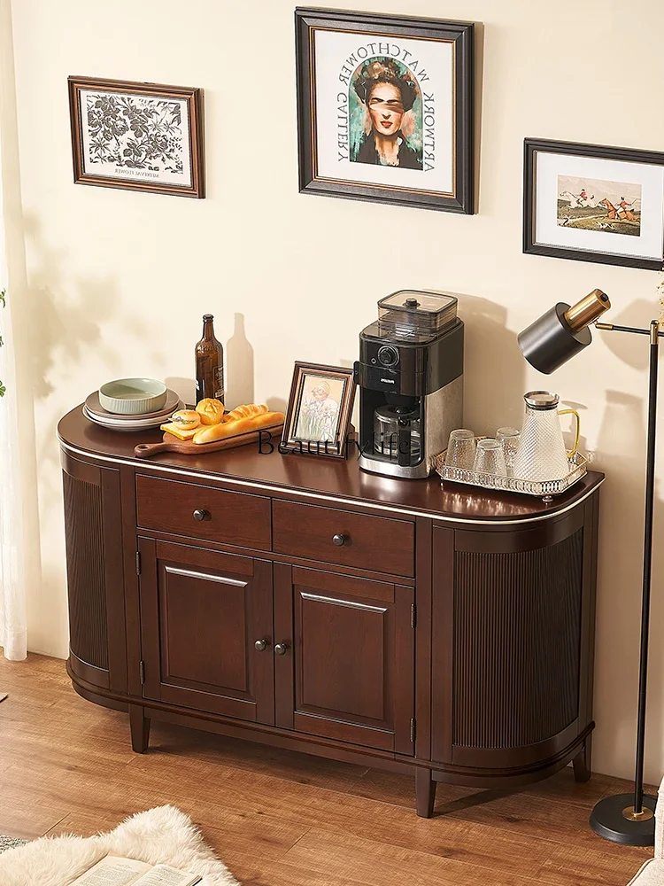 

LXAmerican light luxury all solid wood dining side porch cabinet simple modern lockerSSS