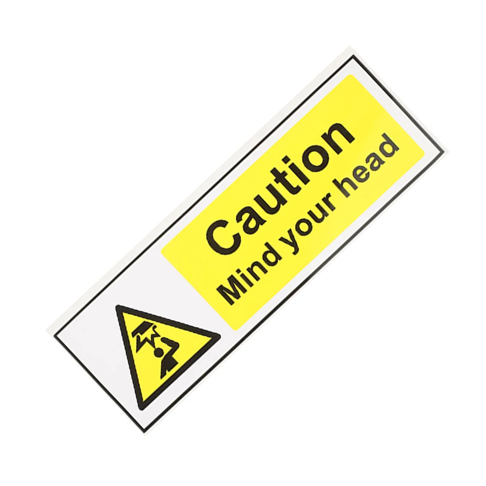 Signage Waterproof Stickers Self Adhesive Warning The Caution Watch Your Head Signs