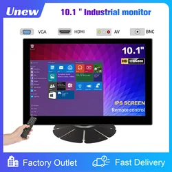 10.1 inch Monitor FHD 1280X800 Industrial Display for Office Home Monitoring Support VAG HDMI  BNC DVI With Stand Speaker