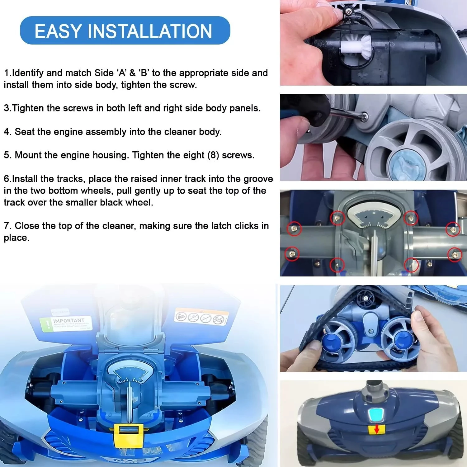 R0524700/R0524800 Seitensteuerungsgerät A/Seitensteuerungsgerät B für Zodiac Baracuda MX8 MX8 Elite automatischen Roboter-Poolreiniger – Detail 5