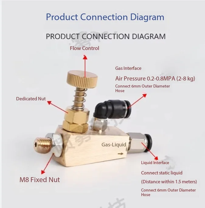Brass adjustable atomizing nozzle atomizing nozzle edge sealing machine cleaning device nozzle