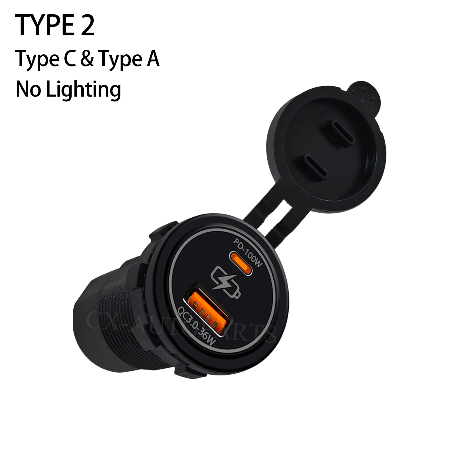 12V/24V Car USB Mounting Socket PD 100W 60W Dual Type-C & Type-A 36W Fast Charger Power Adapter for Toyota RV Boat Truck Camper image 3