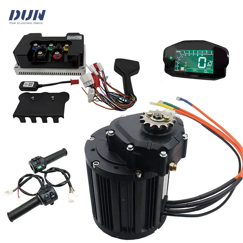 

New QS 138 4000W V3 Mid Drive Motor With 72V BLDC Fardriver Controller ND72680 and DKD Display T08 Throttle Kits