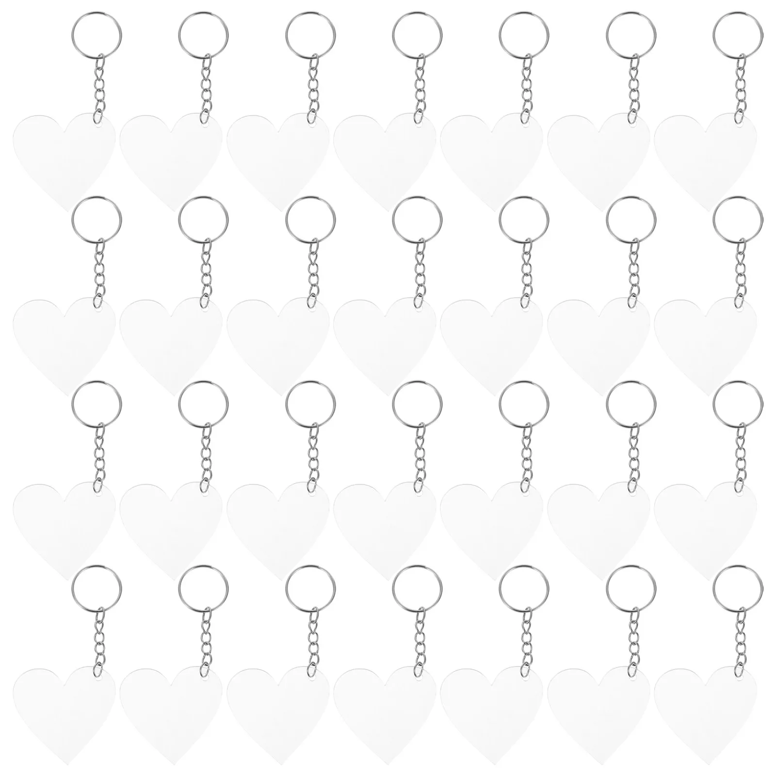 90 Breloques Cœur en Acrylique Transparent Vides pour Porte-clés, Breloques Cœur DIY Translucides pour Ornements de Mariage, Fournitures Artisanales pour la Fabrication de Bijoux