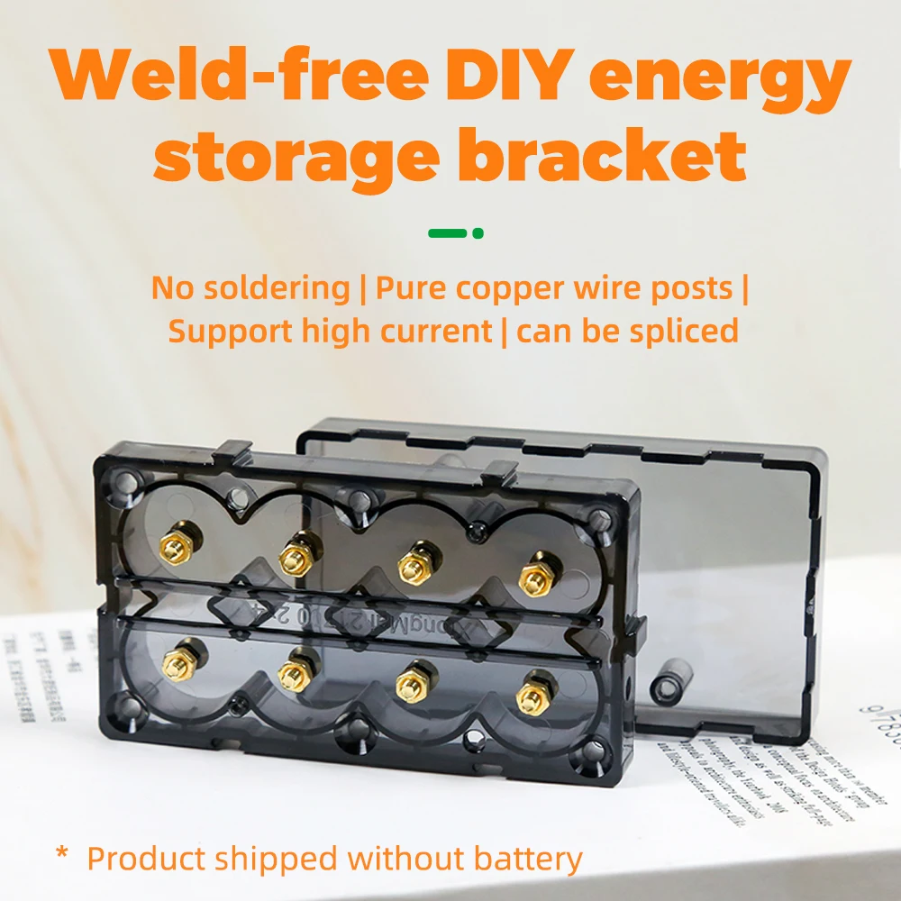 18650 21700 High-Capacity Battery Box High-Current Welding-Free Splicable DIY Energy Storage Bracket Pure Copper Wire Post