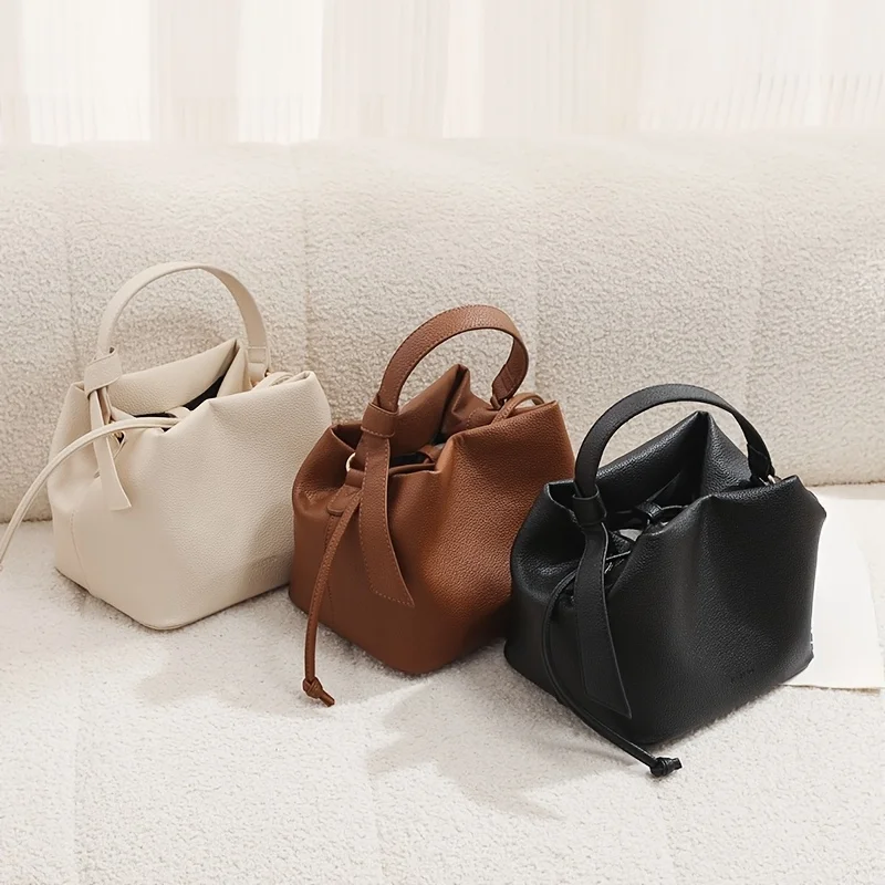 

Elegant Solid Color Shoulder Bag, Fashion Women's Handbag, Suitable for Daily Use, Leather Commuting Versatile Crossbody Bags