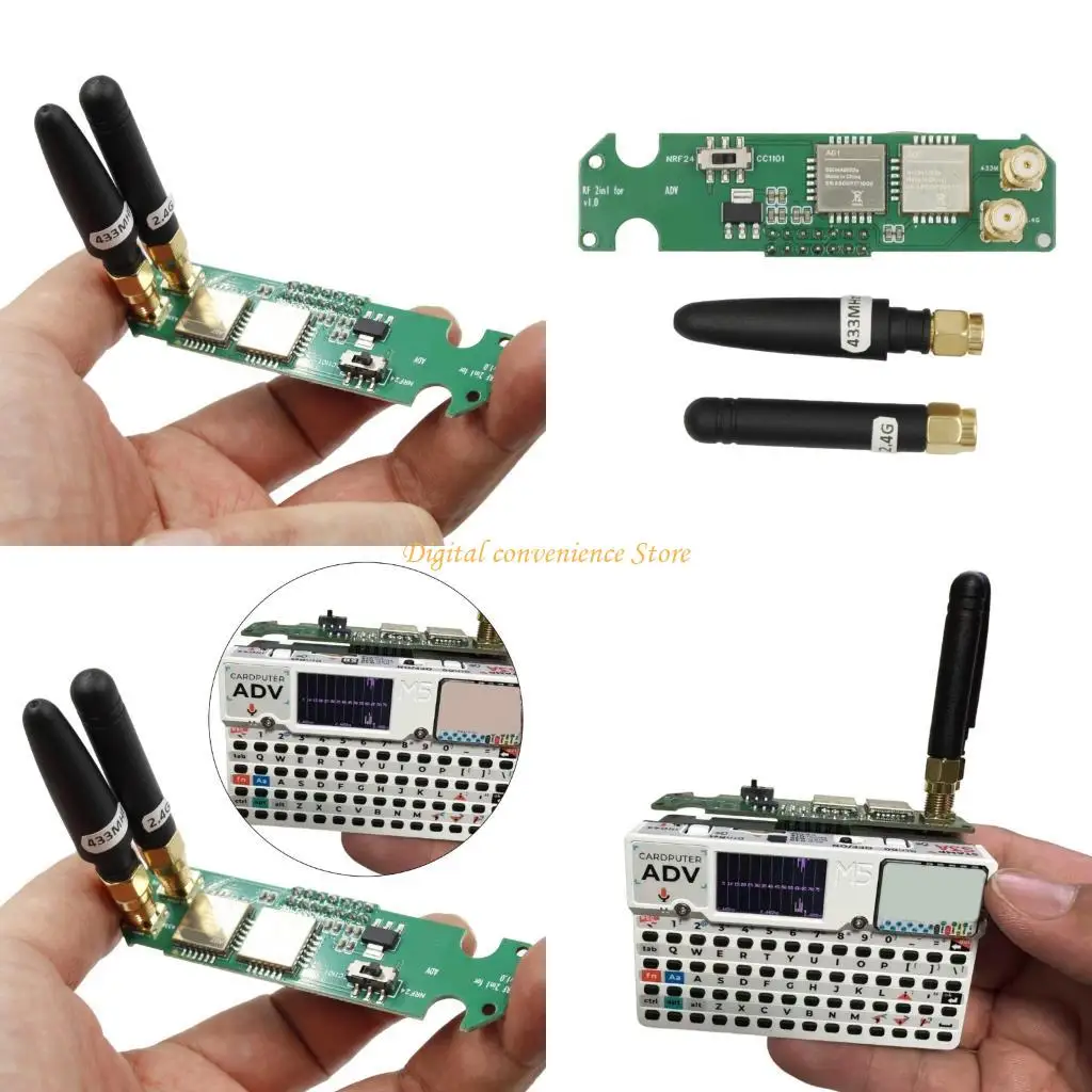 

97QA 2 в 1 модуль CC1101 2,4 ГГц NRF24 макетная плата приемник передатчик