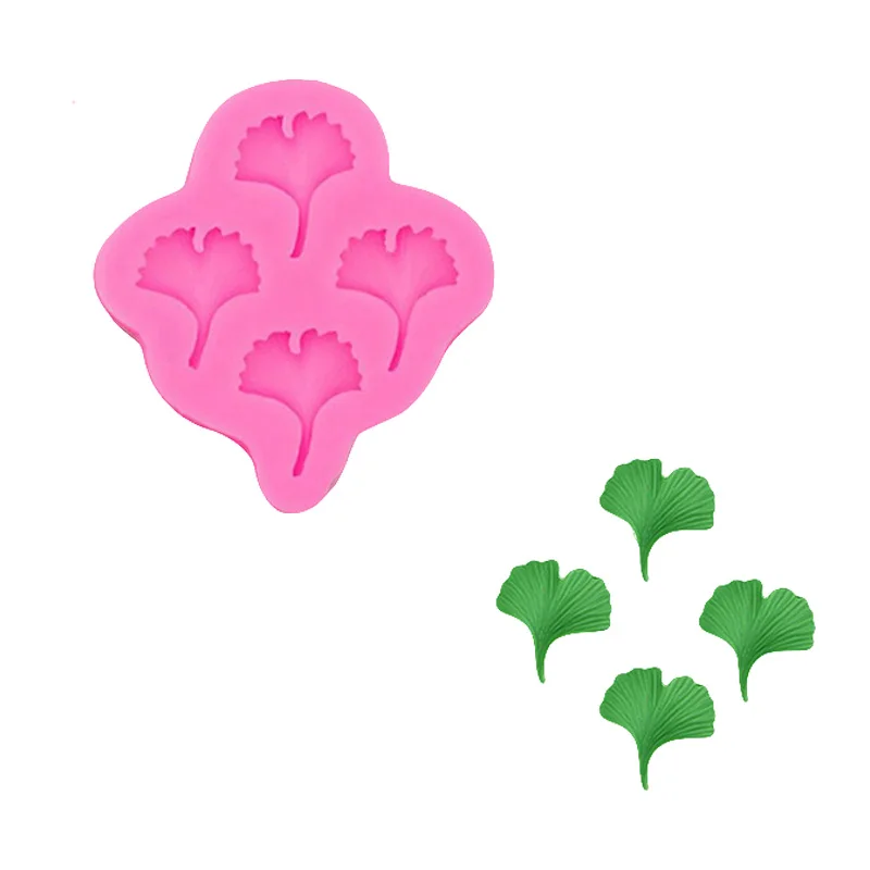 1 piece, 7 with leaves, 4 with clover, ginkgo leaves, maple leaves, turtle back leaves, 5 with blackberry and oak leaves mold