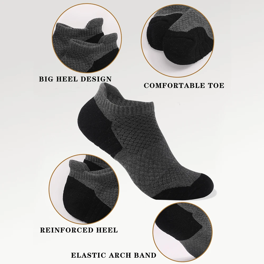 3 Pairs Autumn Winter Men Socks Cotton Thickened Towel Bottom Breathable Socks Male short Socks High Quality Plus Size 35-50