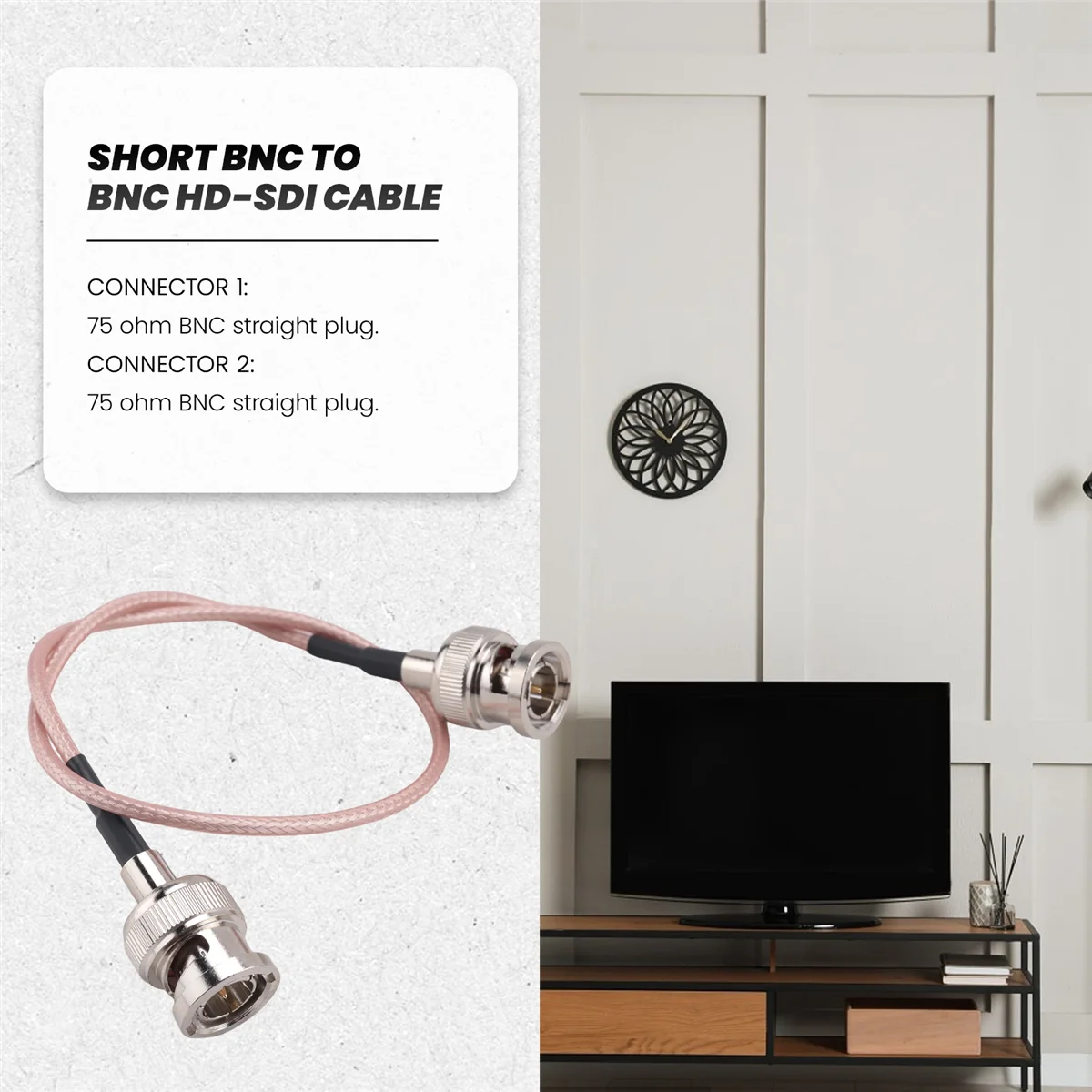 BISM1 4 шт. 3G HD SDI кабель BNC 30 см 75 Ом для камер видеооборудование BMCC поддерживает видеокабель HD-SDI 3G-SDI 4K 8K