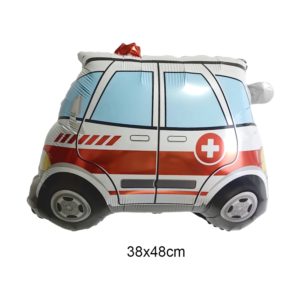 Feuerwehr-Themen-Ballonset: Feuerwehrauto, Flugzeug, Verkehrsleitkegel, Axt, Feuerlöscher - Geburtstagsparty-Dekoration für Jungen