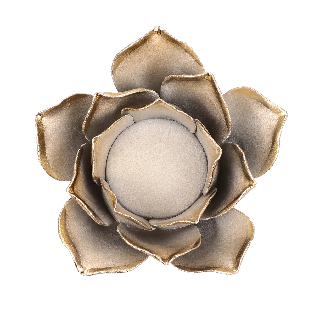 

1Pcs Exquisite Golden Lotus Holder Handmade Iron Stand for Table Centerpiece Outdoor Balcony Garden Indoor Decorative