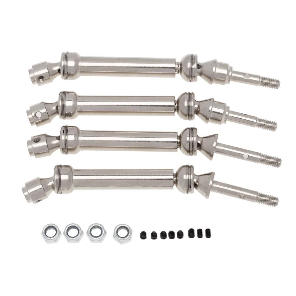 4Pcs Front and Rear Drive Shaft Spline CVD for 1/10 Traxxas Slash Rustler Stampede VXL 4X4 4WD RC Car Upgrade Parts