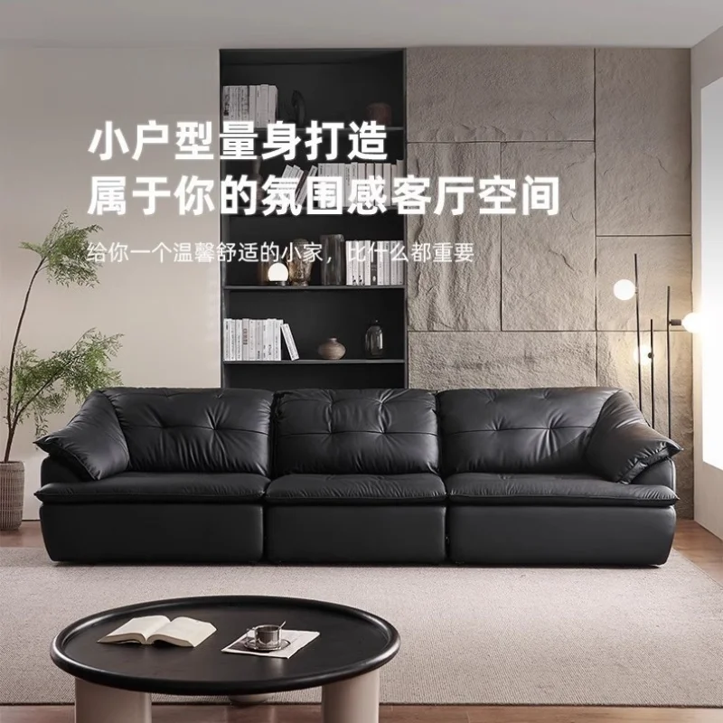 Living room Italian big black cow 0 wall ecological sofa