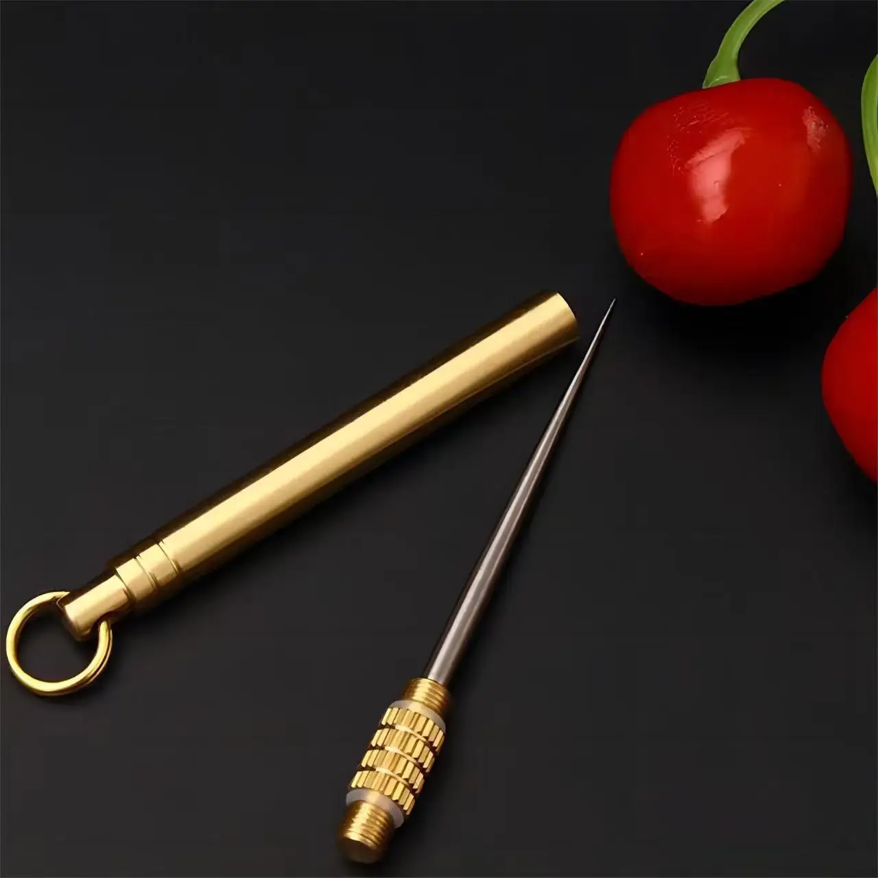 Creative Toothpicks Portable Fruit Picks Stainless Steel Toothpicks Essential Tools for Outdoor Camping Cleaning Needle