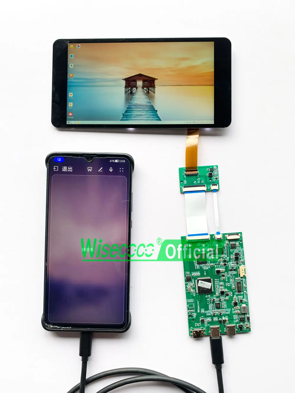 Imagem -04 - Wisecoco Polegada 1920x1080 Ips Display Tablet Mipi Lcd Placa Motorista Painel de Toque para o Telefone Móvel Win7 10 Raspberry pi 3