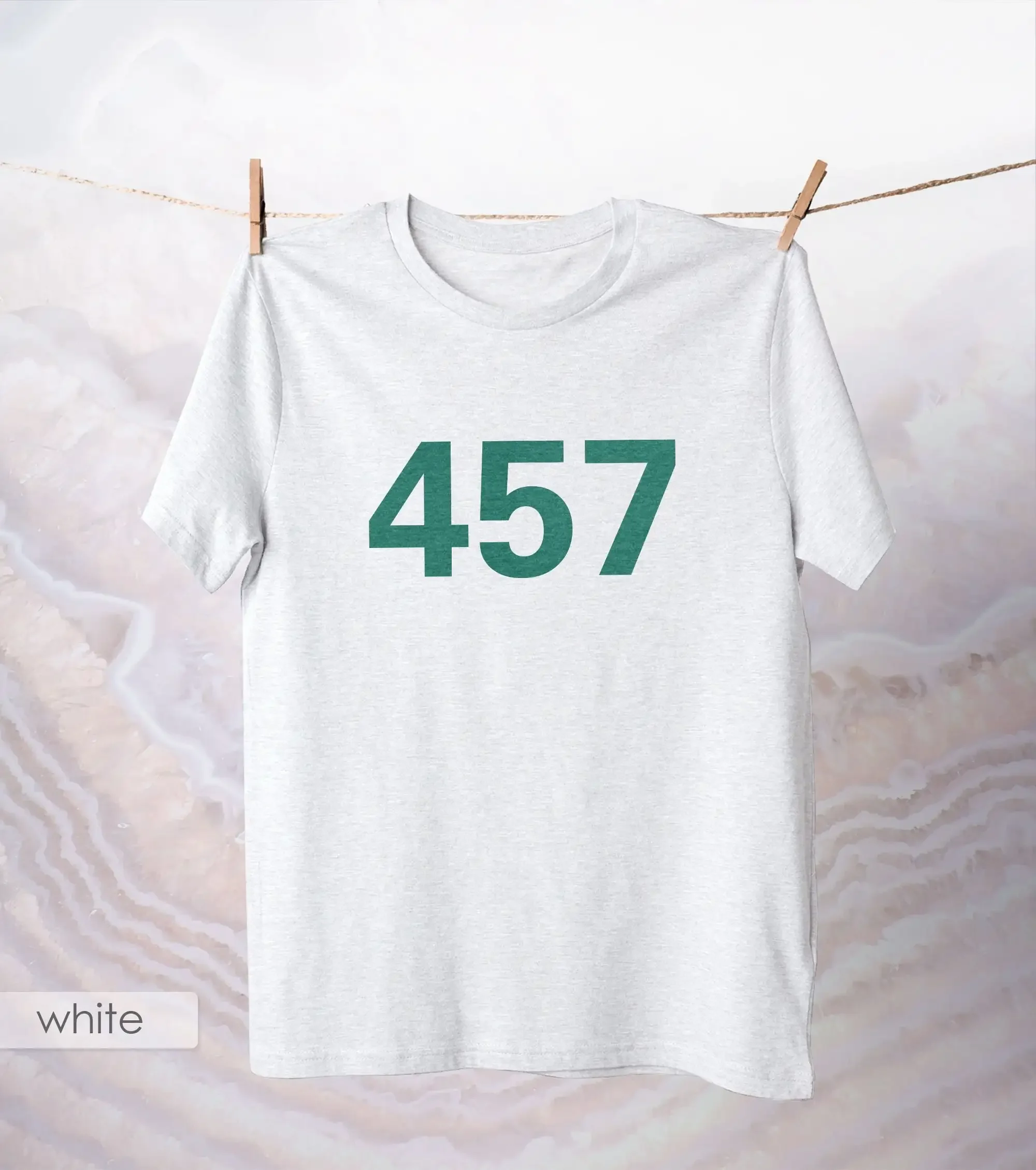 Game T Shirt Drama Movie Apparel Custom Numbering 456 457 Top Popular Korean Series Cotton Fan Tv Show Cosplay Cloth