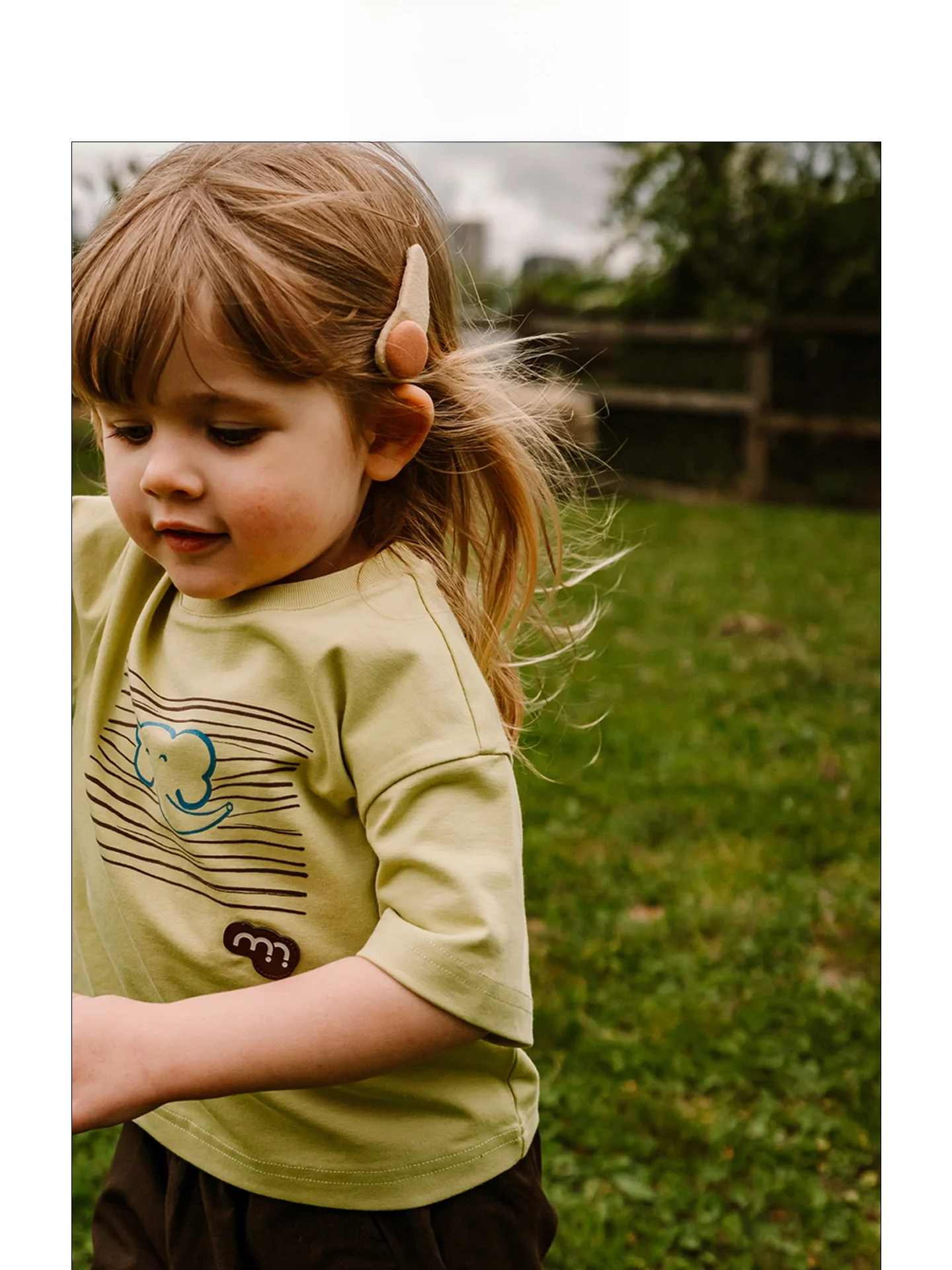 nordic-style-printed-short-sleeve-t-shirt-for-boys-and-girls-summer-casual-loose-fit-cotton-polyester-blend-children's-clothing
