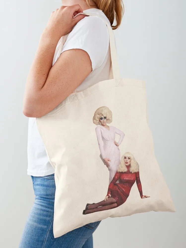 

Trixie and Katya Book Photoshoot UNHhhh Tote Bag tote bags aesthetic reusable shopping bag Beach bag Women's bags