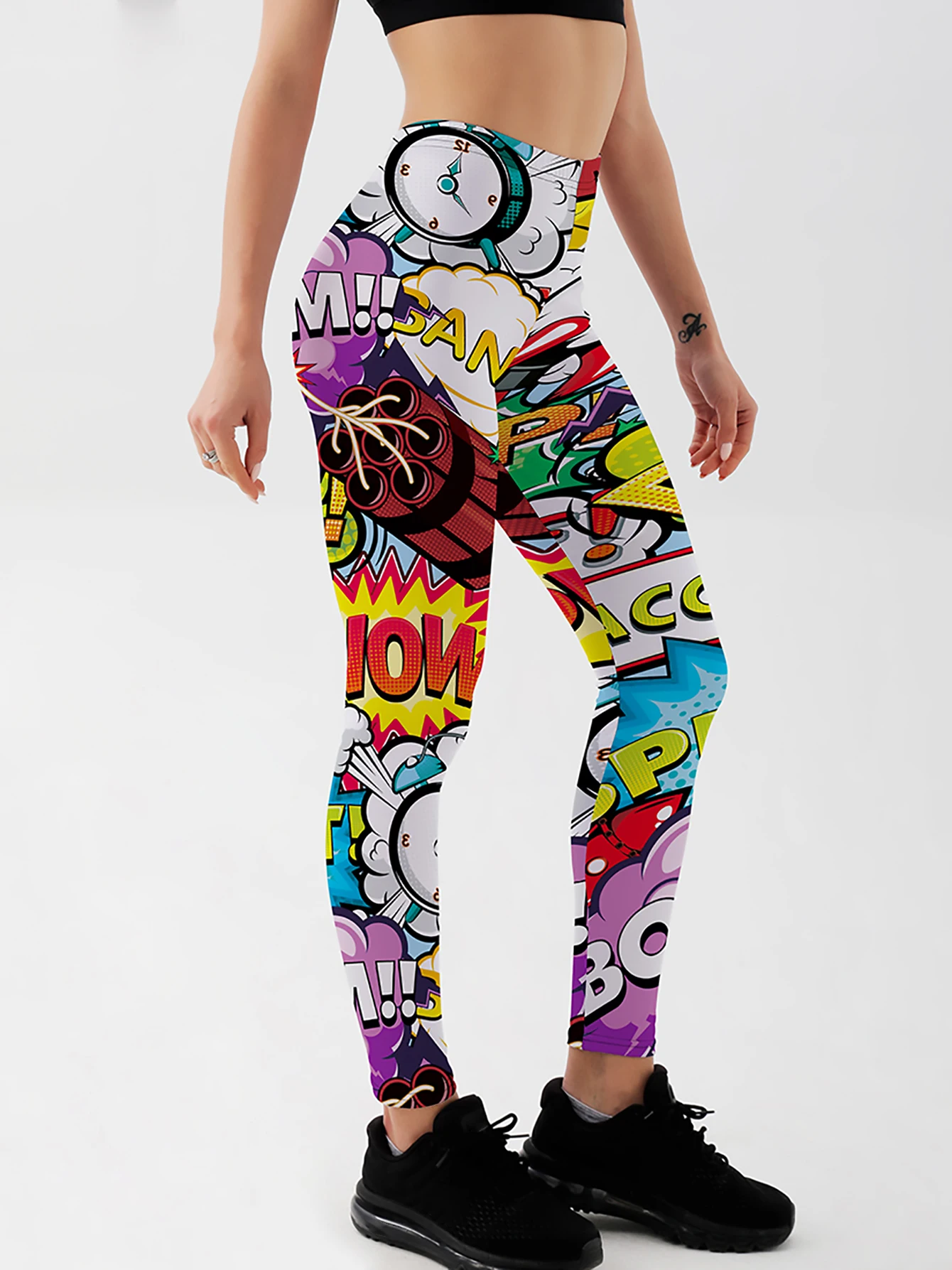 Legginsy z nadrukiem 3D Push Up Legginsy Sportowe damskie spodnie do biegania Fitness Komiks z kreskówek Style gier Legginsy dziewczęce
